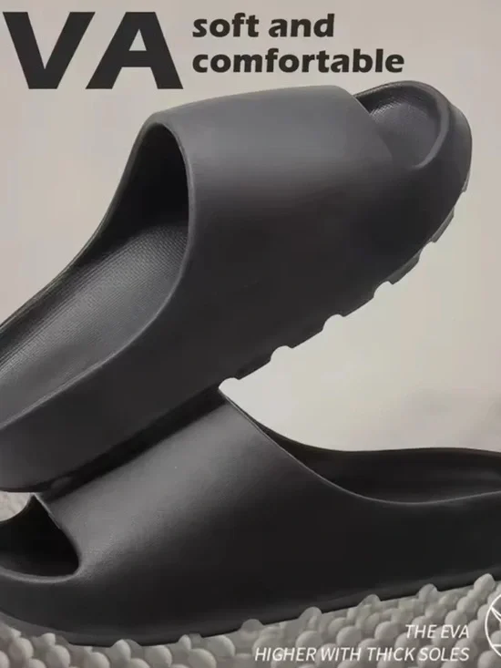 Minimalist Black Slide Sandal - Picture 4 of 5